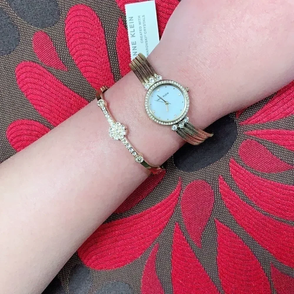 Women’s Anne Klein watch and bangle Bracele set